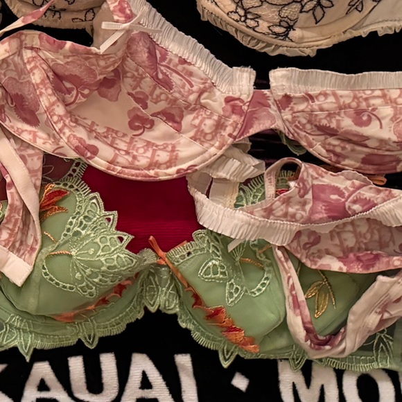 ✨ LOT designer Christian Dior underwear pink logo bra  lacy sexy panty S M cute - Picture 7 of 7